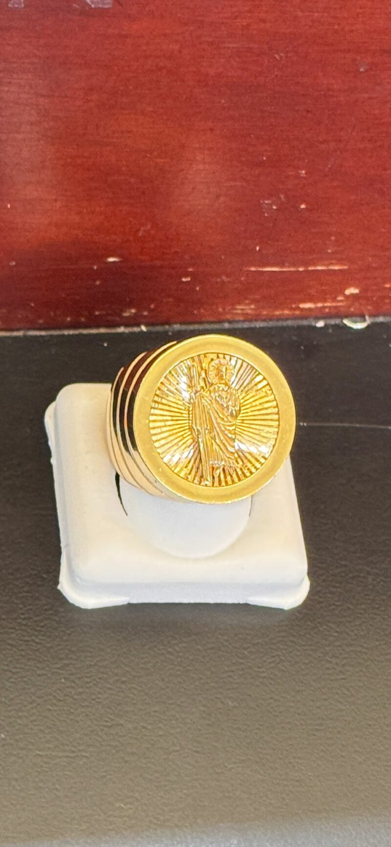 Gold Jesus Ring #1 Style | For Men. Any Size